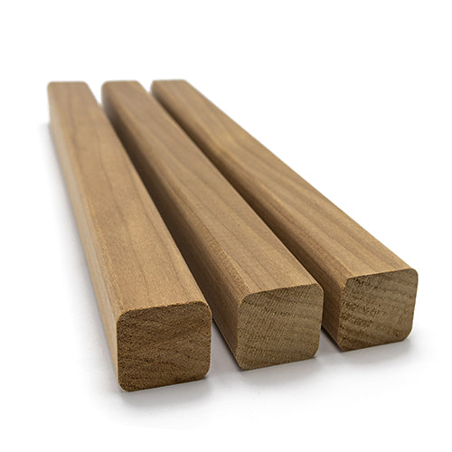 PROSAUNAS Thermo-Aspen 2" x 2" x 10' Natural Aspen Wood Smooth 4 Sides, Eased Edges, Square-Edge Hidden Profile Trim Moulding