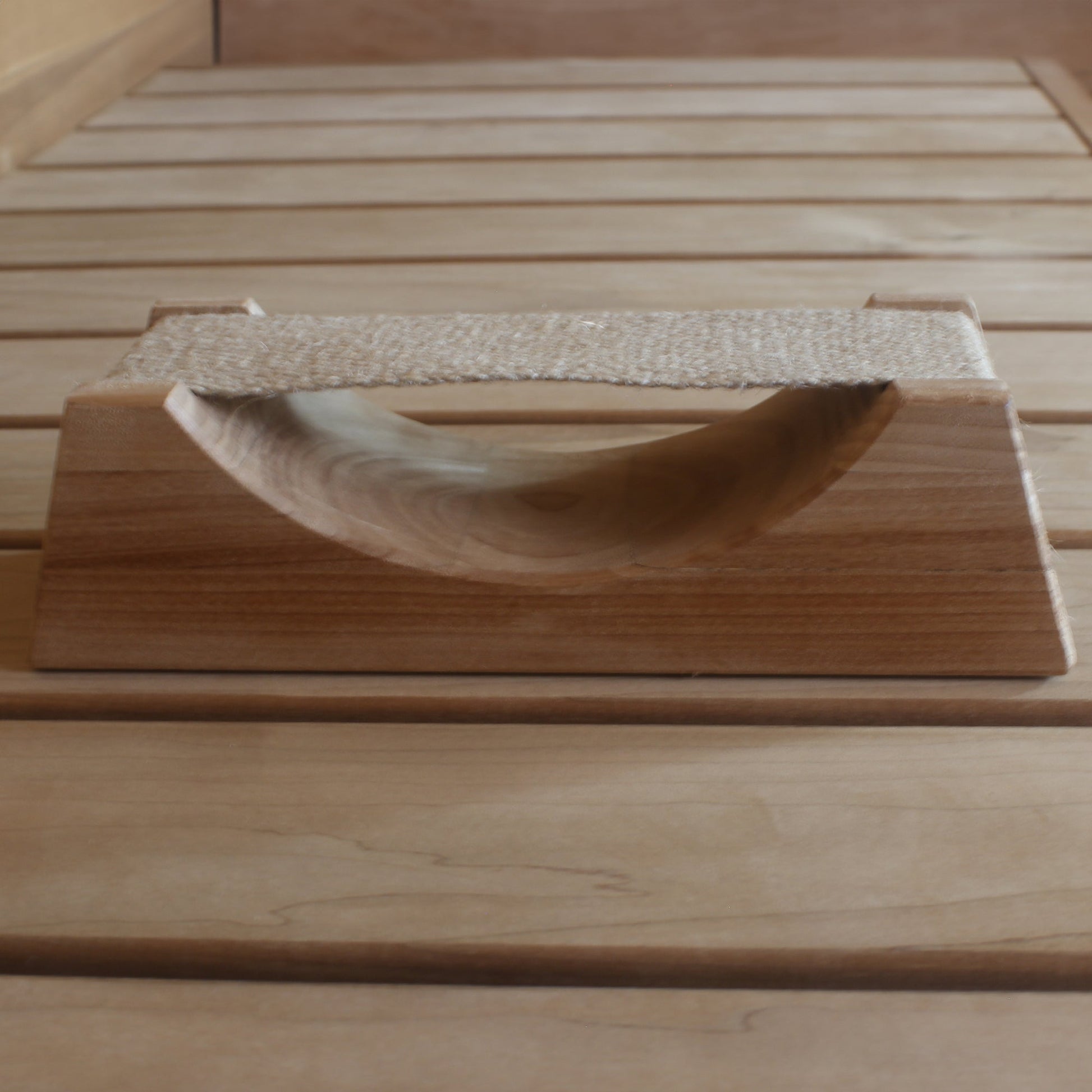 PROSAUNAS Wood Sauna Headrest With Spruce Frame and Cloth Neck