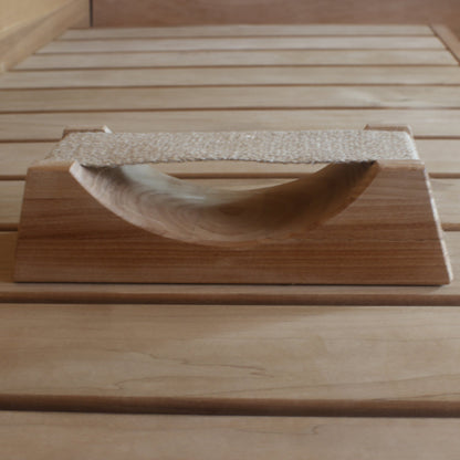 PROSAUNAS Wood Sauna Headrest With Thermo-Aspen Frame and Cloth Neck