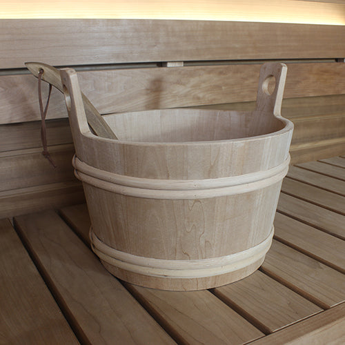PROSAUNAS XL 12L Natural Thermo-Aspen Wood Sauna Bucket