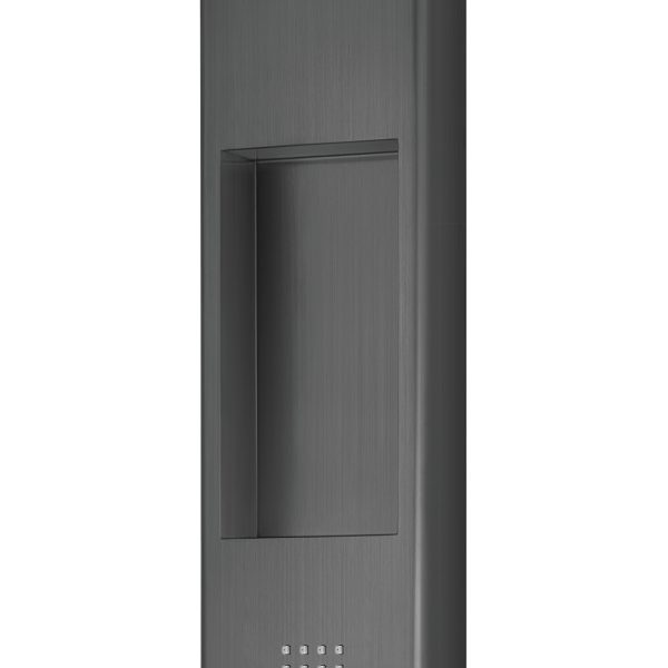 PULSE ShowerSpas AquaNiche 2.5 GPM 8" Rain Showerhead Oversized Body Jets Gun Metal Black ShowerSpa