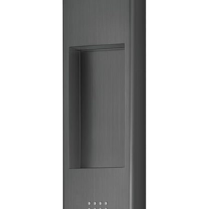PULSE ShowerSpas AquaNiche 2.5 GPM 8" Rain Showerhead Oversized Body Jets Gun Metal Black ShowerSpa