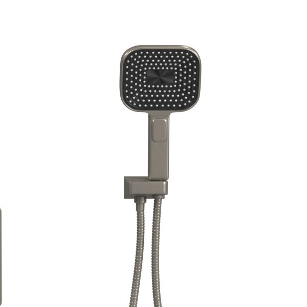 PULSE ShowerSpas Milan 2.5 GPM 12" Rain Showerhead 3-Function Handshower Brushed Nickel Shower System Combo
