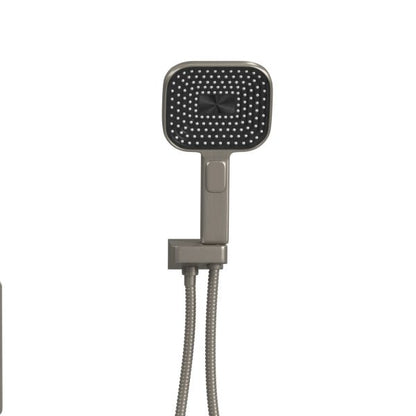 PULSE ShowerSpas Milan 2.5 GPM 12" Rain Showerhead 3-Function Handshower Brushed Nickel Shower System Combo