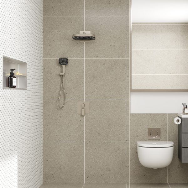PULSE ShowerSpas Milan 2.5 GPM 12" Rain Showerhead 3-Function Handshower Brushed Nickel Shower System Combo