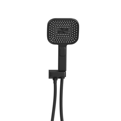 PULSE ShowerSpas Milan 2.5 GPM 12" Rain Showerhead 3-Function Handshower Matte Black Shower System Combo