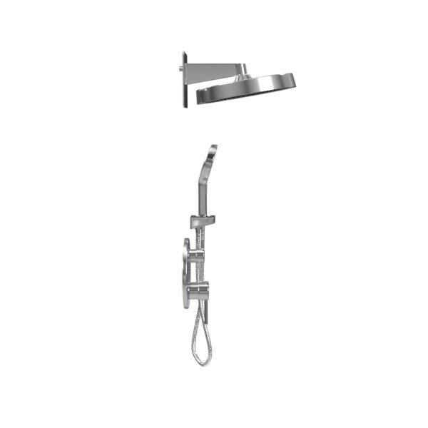PULSE ShowerSpas Olimpia 2.5 GPM 12" Rain Showerhead 3-Function Handshower Chrome Shower System Combo