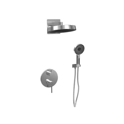 PULSE ShowerSpas Olimpia 2.5 GPM 12" Rain Showerhead 3-Function Handshower Chrome Shower System Combo