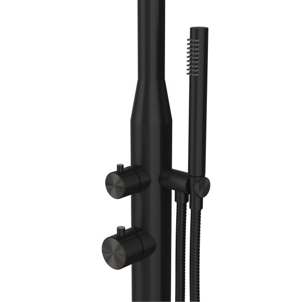PULSE ShowerSpas Pipeline 2.5 GPM 10" Rain Shower Single Function Wand Floor Mounted Shower System