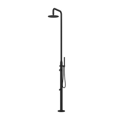 PULSE ShowerSpas Pipeline 2.5 GPM 10" Rain Shower Single Function Wand Floor Mounted Shower System