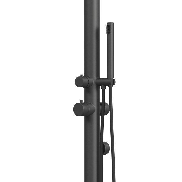 PULSE ShowerSpas Poseidon 2.5 GPM Wall Mounted Gun Metal Black ShowerSpa