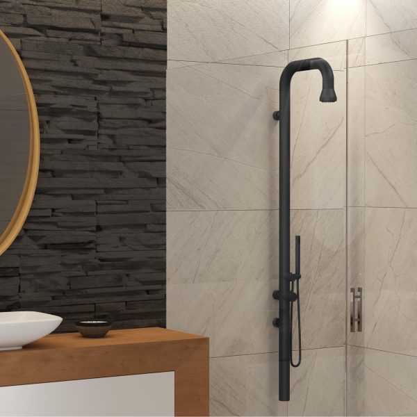 PULSE ShowerSpas Poseidon 2.5 GPM Wall Mounted Gun Metal Black ShowerSpa