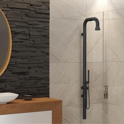 PULSE ShowerSpas Poseidon 2.5 GPM Wall Mounted Gun Metal Black ShowerSpa