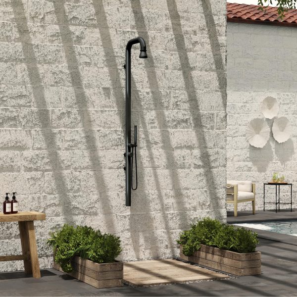 PULSE ShowerSpas Poseidon 2.5 GPM Wall Mounted Gun Metal Black ShowerSpa