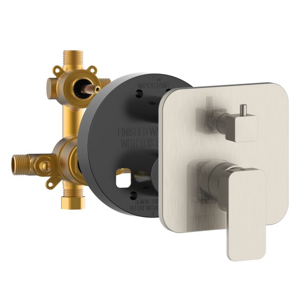PULSE ShowerSpas Resort 1.8 GPM 10" Stainless Steel Square Rain Showerhead Brushed Nickel Shower System Combo