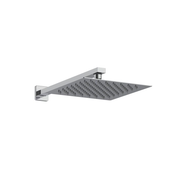 PULSE ShowerSpas Resort 1.8 GPM 10" Stainless Steel Square Rain Showerhead Chrome Shower System Combo