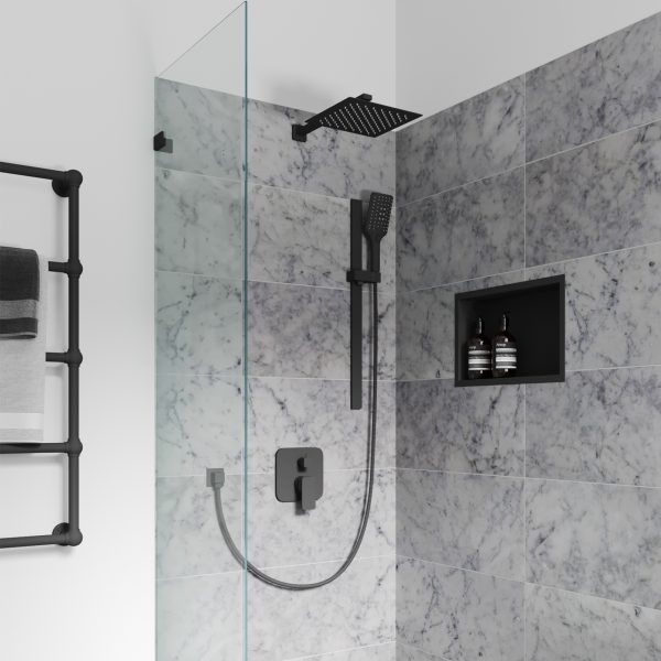 PULSE ShowerSpas Resort 1.8 GPM 10" Stainless Steel Square Rain Showerhead Oil Rubbed Bronze Shower System Combo