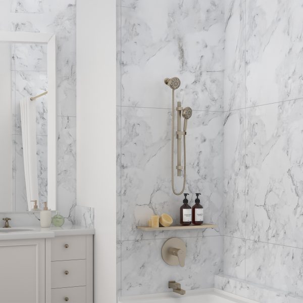PULSE ShowerSpas Retreat 1.8 GPM Multi-Function Handshower and Showerhead Brushed Nickel Shower System