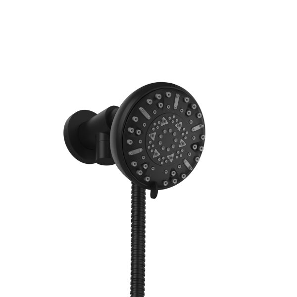 PULSE ShowerSpas Retreat 1.8 GPM Multi-Function Handshower and Showerhead Matte Black Shower System