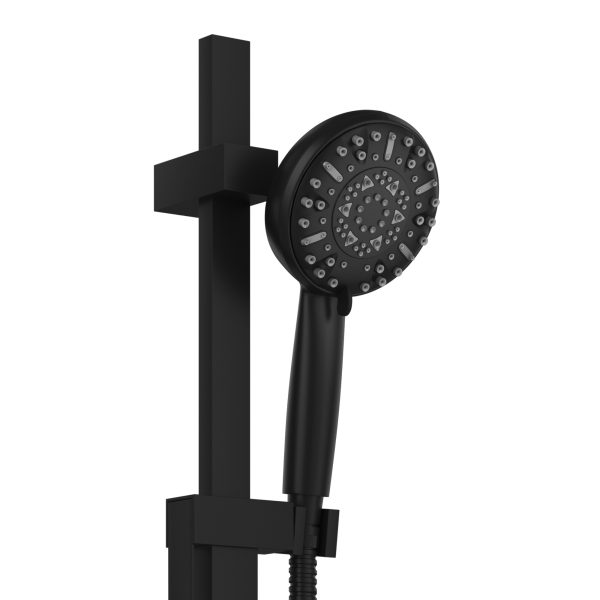 PULSE ShowerSpas Retreat 1.8 GPM Multi-Function Handshower and Showerhead Matte Black Shower System