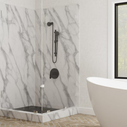 PULSE ShowerSpas Retreat 1.8 GPM Multi-Function Handshower and Showerhead Matte Black Shower System