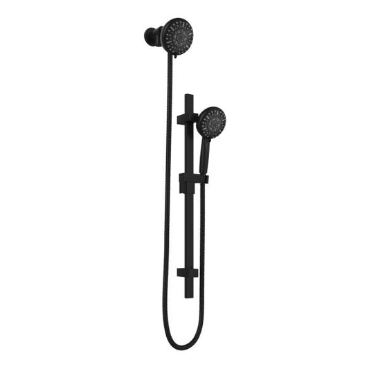 PULSE ShowerSpas Retreat 1.8 GPM Multi-Function Handshower and Showerhead Matte Black Shower System