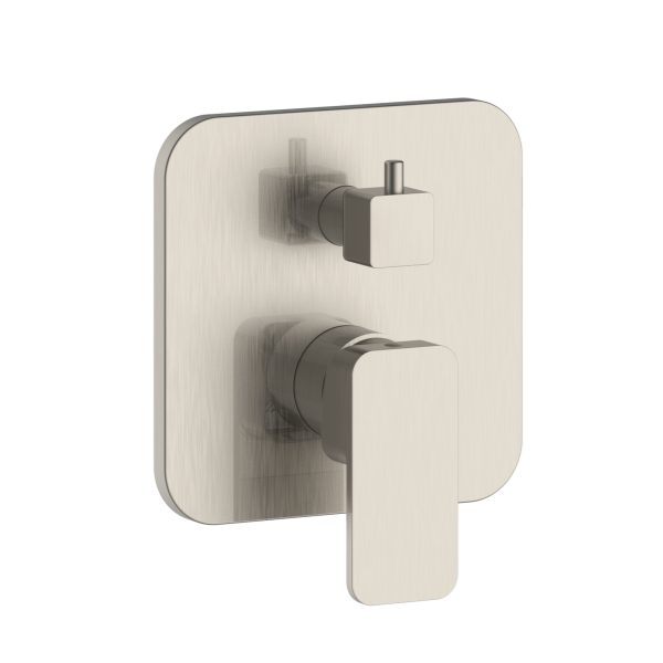 PULSE ShowerSpas Tru-Temp Brushed Nickel Square Trim Two Way Diverter Valve