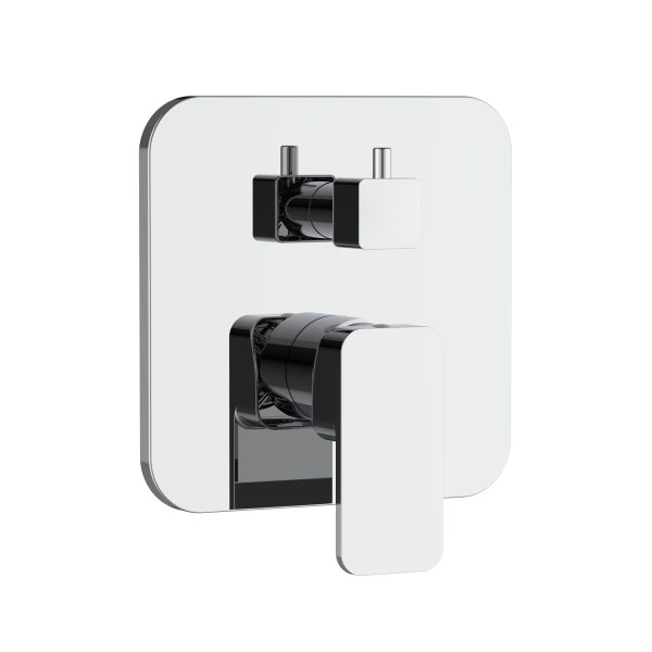 PULSE ShowerSpas Tru-Temp Chrome Square Trim Two Way Diverter Valve