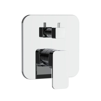PULSE ShowerSpas Tru-Temp Chrome Square Trim Two Way Diverter Valve