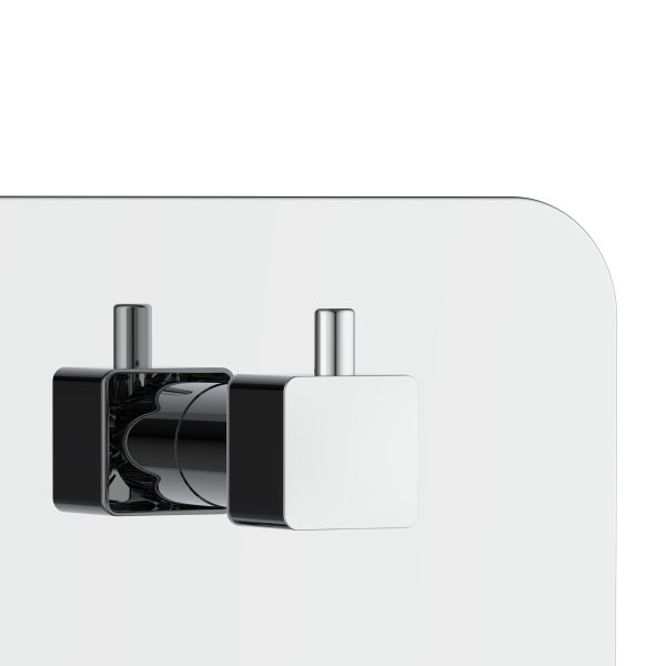 PULSE ShowerSpas Tru-Temp Chrome Square Trim Two Way Diverter Valve