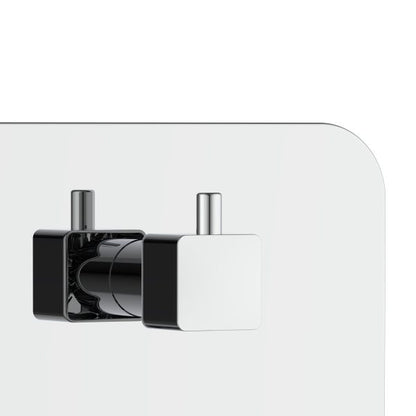 PULSE ShowerSpas Tru-Temp Chrome Square Trim Two Way Diverter Valve