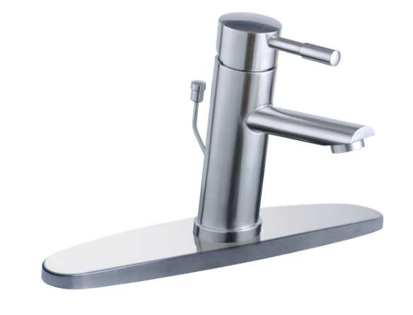 AFAstainless Solid T-304 Brushed Stainless Steel Modern Single Handle Bathroom Faucet With Stainless Steel Pop-up Drain