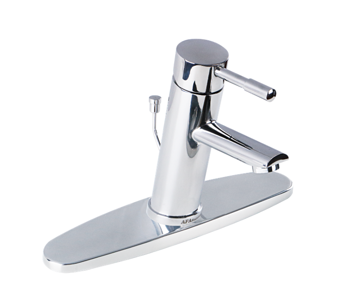 AFAstainless Solid T-304 Polished Stainless Steel Modern Single Handle Bathroom Faucet With Stainless Steel Pop-up Drain