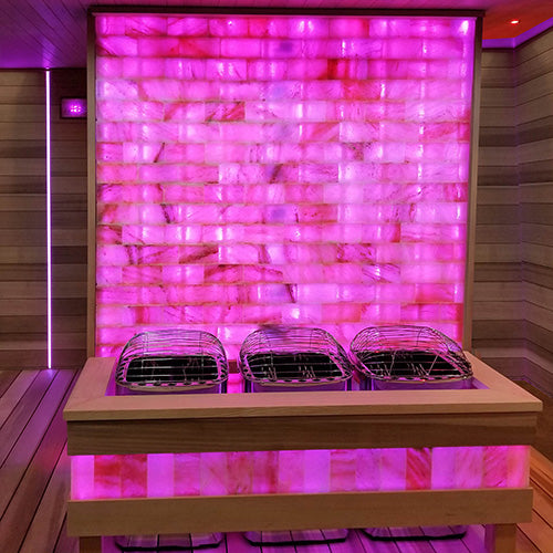PROSAUNAS 60" x 48" Himalayan Pnk Salt Wall With White LED