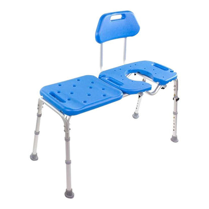 Platinum Health All-Access Blue Bath Transfer Bench with Cutout - Removable Insert