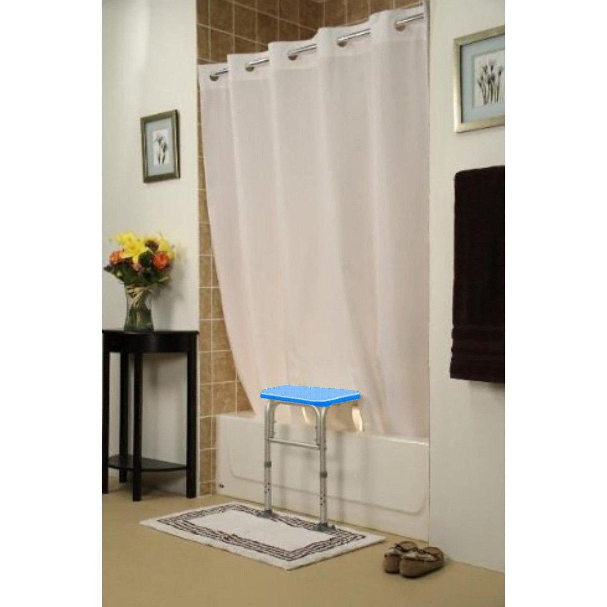 Platinum Health Benchmate Beige Split Shower Curtain for Bath Transfer Benches