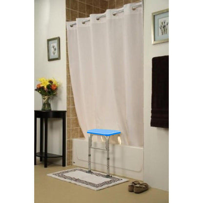 Platinum Health Benchmate Beige Split Shower Curtain for Bath Transfer Benches