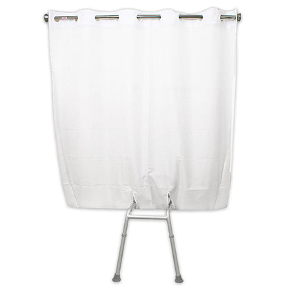 Platinum Health Benchmate Beige Split Shower Curtain for Bath Transfer Benches