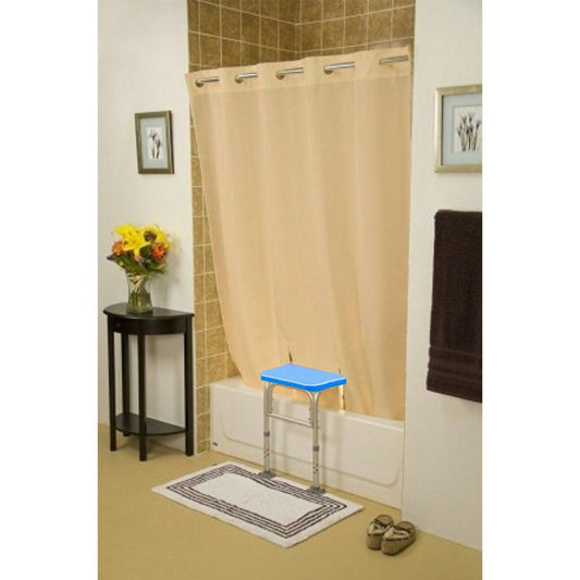 Platinum Health Benchmate Beige Split Shower Curtain for Bath Transfer Benches