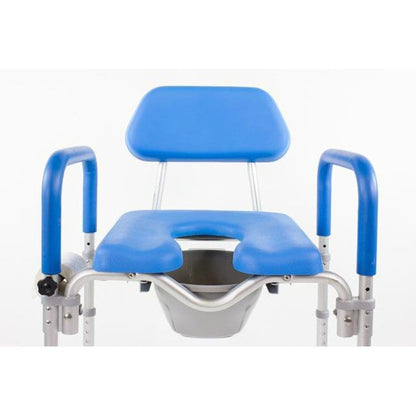 Platinum Health Dignity Padded Blue Commode Chair
