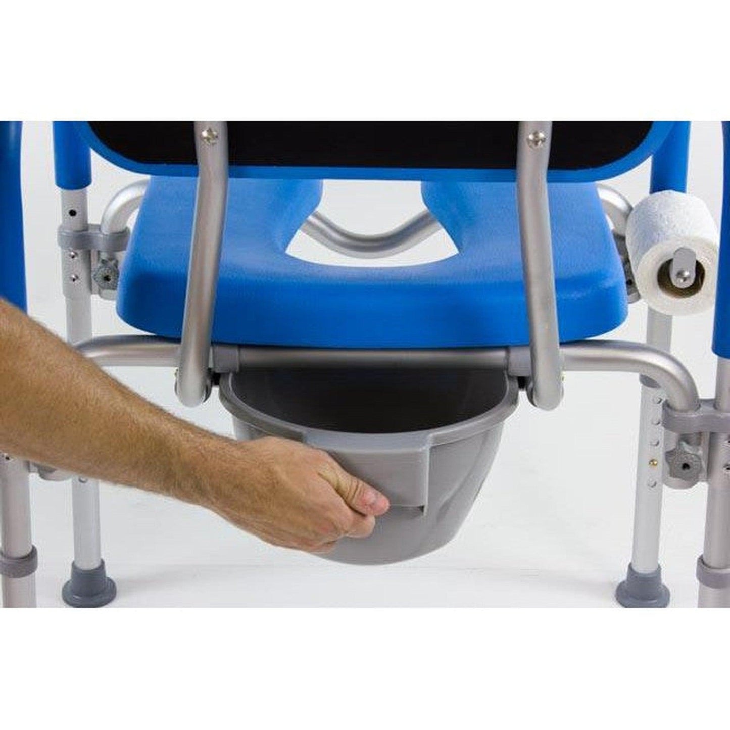 Platinum Health Dignity Padded Blue Commode Chair