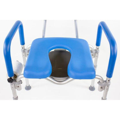 Platinum Health Dignity Padded Blue Commode Chair