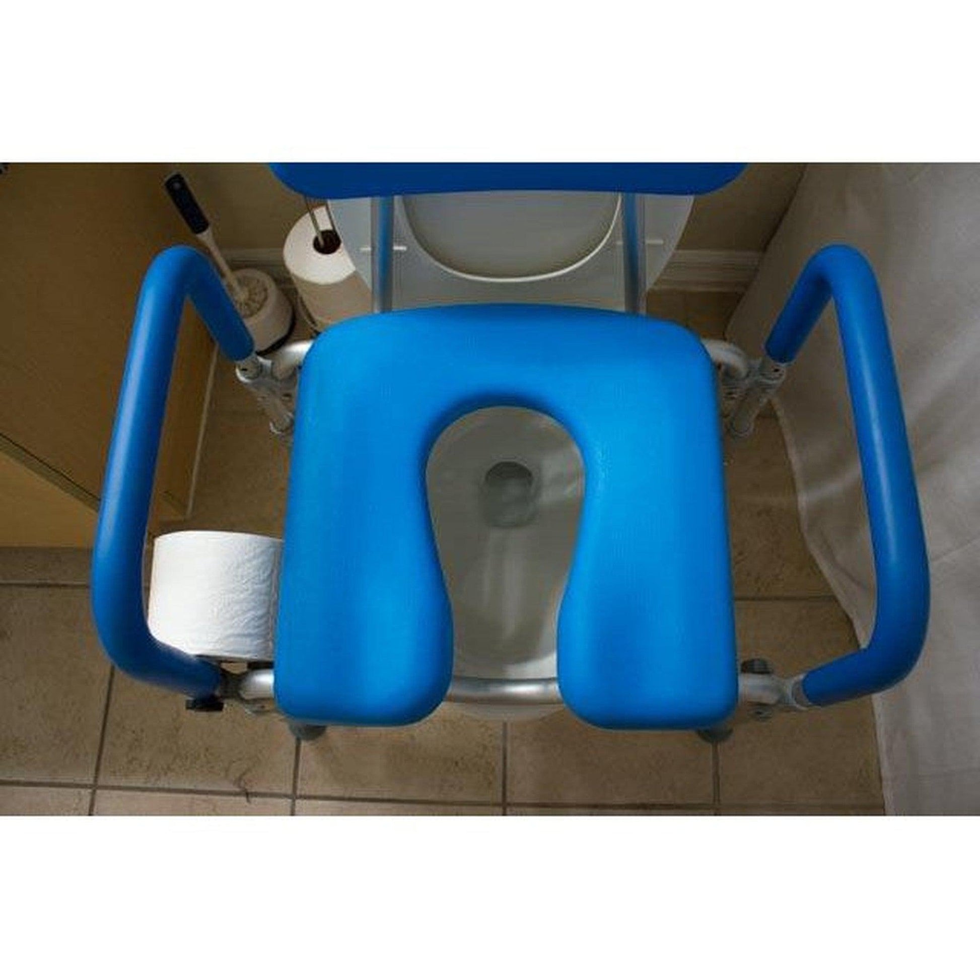 Platinum Health Dignity Padded Blue Commode Chair