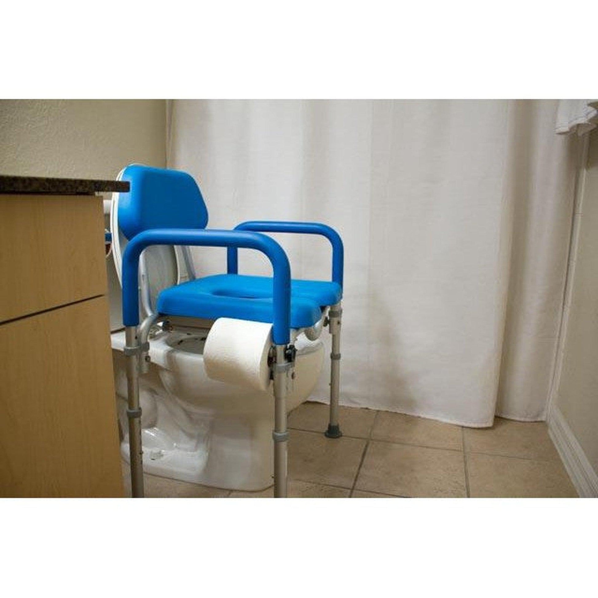 Platinum Health Dignity Padded Blue Commode Chair