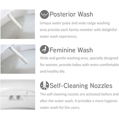 Platinum Health Eurolux Round Easy 1-Touch Operation Premium Bidet Toilet Seat