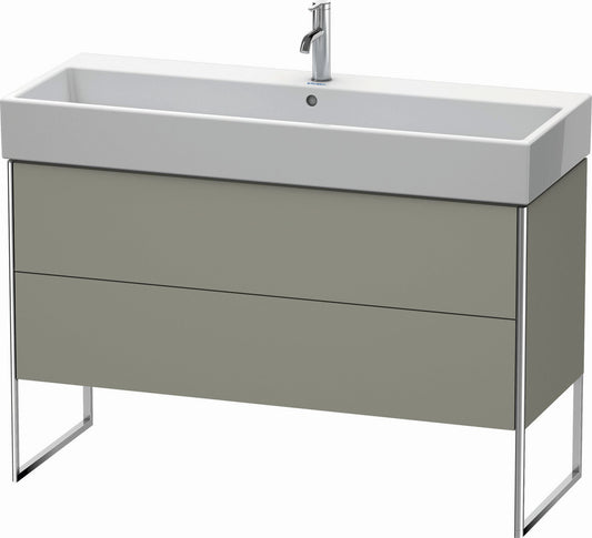 Duravit XSquare 47" Stone Gray Two Drawer Floorstanding Vanity Unit (XS447709292)