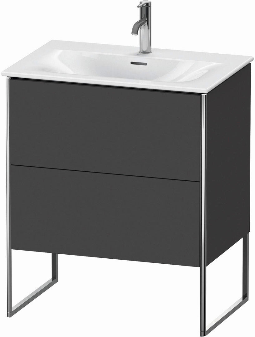 Duravit XSquare 28" Graphite Two Drawer Floorstanding Vanity Unit (XS452304949)