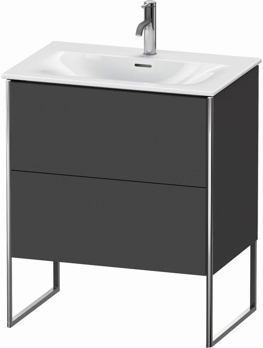 Duravit XSquare 28" Graphite Two Drawer Floorstanding Vanity Unit (XS452304949)