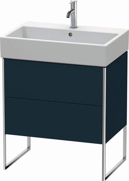 Duravit XSquare 27" Midnight Blue Two Drawer Floorstanding Vanity Unit (XS447409898)
