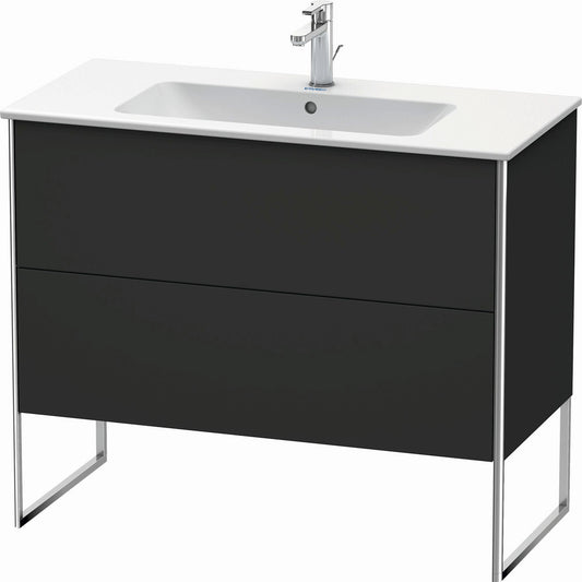 Duravit XSquare 40" Graphite Two Drawer Floorstanding Vanity Unit (XS444708080)